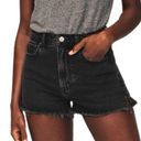 Abercrombie & Fitch  mom Jean shorts black Sz 26 high rise Photo 0