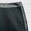 The Loft Ann‎ Taylor Faux Leather Trim Mini Skirt 00 Petite Stretch Back Zipper Photo 3