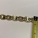 Monet Vintage Signed  Gold Tone Metal Bracelet Photo 3