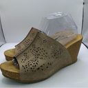 Mila Paoli Suede Wedge Shoes Womens 9.5 Sandals Cork Heel Casual Photo 1