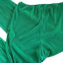 Nasty Gal  Green Shiny Plisse Wide Leg Pants Photo 5