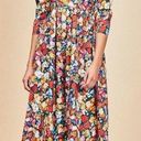 Hunter Bell  Patterson Floral Puff Sleeve Midi Dress Sz 0 Super bloom Photo 0