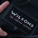 wilson's leather  Black Leather Button Down Blazer Jacket Photo 4