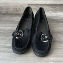 Stuart Weitzman  Black Suede Loafers Size 8 Narrow slip-on 8N Shoes Photo 0