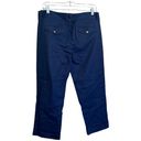 Tommy Hilfiger  Womens The Reade Crop Pants Size 12 Navy Blue Tencel Cotton Photo 1