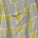 RVCA  SZ 27 Downer Shorts Yellow Plaid Pleated Front Pockets High-Rise Zip-Fly Photo 3