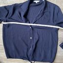 Vince  Button-Front Long-Sleeve Drawstring Crop Shirt Photo 7