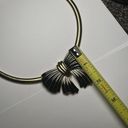 Trifari  Vintage Gold Tone Black Enamel Bow Necklace 17 3/4 Inch Photo 5