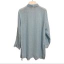 J.Jill  Love Linen Blue Tunic Top Button Front PL Photo 3