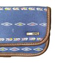 Aeropostale AERO  Wallet Aztec Print Canvas Leather fold over Snap Closure blue Photo 99