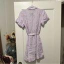 Hill House  The Laura Linen Dress in Lilac Stripe Purple Size XSMALL NWT Photo 6