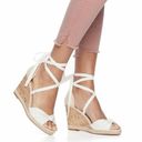 Apt. 9 White Cork Wedges Lace Up Sandals Platforms Heels Photo 0