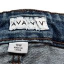 Ava & Viv  Women's Blue Dark Wash Distress Stretch Cuff Denim Shorts Size 18W Photo 4