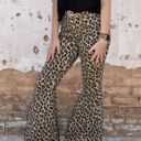 Judy Blue Jolene 70s Retro Leopard Super Flare Jeans Size 26 Hippie Festival Photo 0