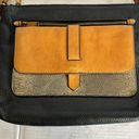  Kinley Crossbody Bag Purse in White and Camel Fossil Cow Hide and black Photo 4