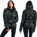 SAM. Medium Camo Jacket Puffer Down Bomber Freestyle Zip Quilted Green Brown Tan Photo 3