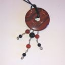 Onyx Handmade Vintage Boho Carnelian &  ? Semi Precious Stones Pendant Necklace Photo 5
