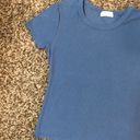 Full Tilt Essentials blue lettuce edge trim t-shirt Photo 1