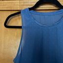 Zyia  Active Calm Blue Luxe Strappy Mesh Tank Top Photo 6