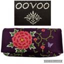 Oovoo Embroidered Divine Clutch purple floral Photo 1