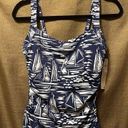 MiracleSuit NWT Miracle Suit X Talbots Woman’s Swim Suit Tankini Top Size 10 Built In Bra Photo 0