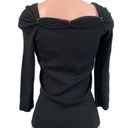 BCBGMAXAZRIA  Black Sweater with Faux Diamond Accents Size Medium Photo 1