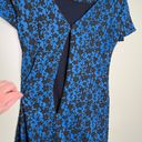 Tracy Reese Plenty by  Women’s Floral Scoop Neck V Back Dress Blue Black Size 0 Photo 4