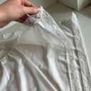 Vintage 90s White Lace Trim Elastic Waist Boho Indie Western Maxi Skirt Size XL Photo 2