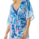 Coco reef Contours  Blue Lightweight Tie Dye Swim Cover-Up Dress Medium / Large Photo 2