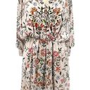 Anthropologie  Laia Botanical Dress White Floral Dolman Sleeve Size 12 Photo 0