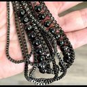 Talbots  gunmetal black multi strand necklace Photo 3