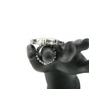 ma*rs Large  and Valentine Sterling Silver Vintage Rose Cocktail Statement Ring 8 Photo 3