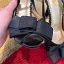 Me Too Jeanette Satin Bow Peep Toe Heels Black Fancy Occassion Shoes Women’s 7 Photo 1