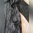 Sam Edelman  Black Hooded Longline Water Resistant Windbreaker - Small Photo 3