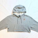 Nike Vintage Y2K  Court Heritage Custom Cropped Hoodie - Light Grey - M Photo 5