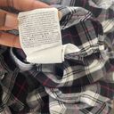 Vans Women’s Gray White Plaid Button Down Long Sleeve Shirt in a Size XS Casual Fall Photo 2