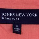 Jones New York Sz 8 100% Linen Coral Pink Button Front Sleeveless Wrap Dress Photo 9