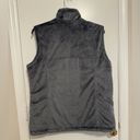 Free Country  Reversible Grey Fuzzy Puffer Vest Sleeveless Full Zip Jacket Large Photo 9