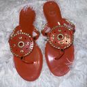 Jack Rogers  Jelly Sandals size 8 Orange and Yellow / Gold Detail Photo 0