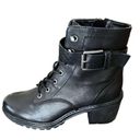 Zodiac  Gemma black leather combat boots Size 9.5 Photo 11