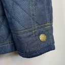 L.L.Bean  Quilted Chambray Equestrian Riding Field Jacket Barn Blue Womens S Photo 6