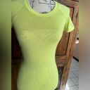 Lululemon  Swiftly Tech Short Sleeve Crew Lucid Lime / White Size 2 Photo 6