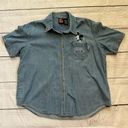 Disney Vintage XL embroidered Mickey jean button shirt sleeve shirt Photo 0