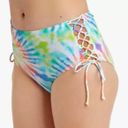 California Waves Juniors M Tie Dye Bikini Bottoms Lace Up High Waist Macys Photo 1