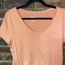 Isabel Maternity  Orange Short Sleeve Ruched T-Shirt Women's Size Large Photo 2