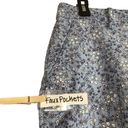 The Loft  Womens Pants Sz 8 The Riviera Slim Blue Floral Crop Cropped Ankle Mid Rise Photo 1