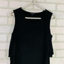 Theory  Black Lumpkin Tiered Scoop Neck Tank Top Size S Photo 2