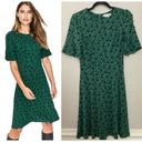 Alexis Boden  Jersey Dress In Green Enchanted Vine Size 4 Fluted‎ Sleeves Photo 1