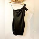 Karlie One-Shoulder Bodycon Midi Dress Black Size Small Photo 10