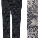 DKNY  Black Lace Print Jeggings Stretch Skinny Jeans 2 P Petite Photo 1